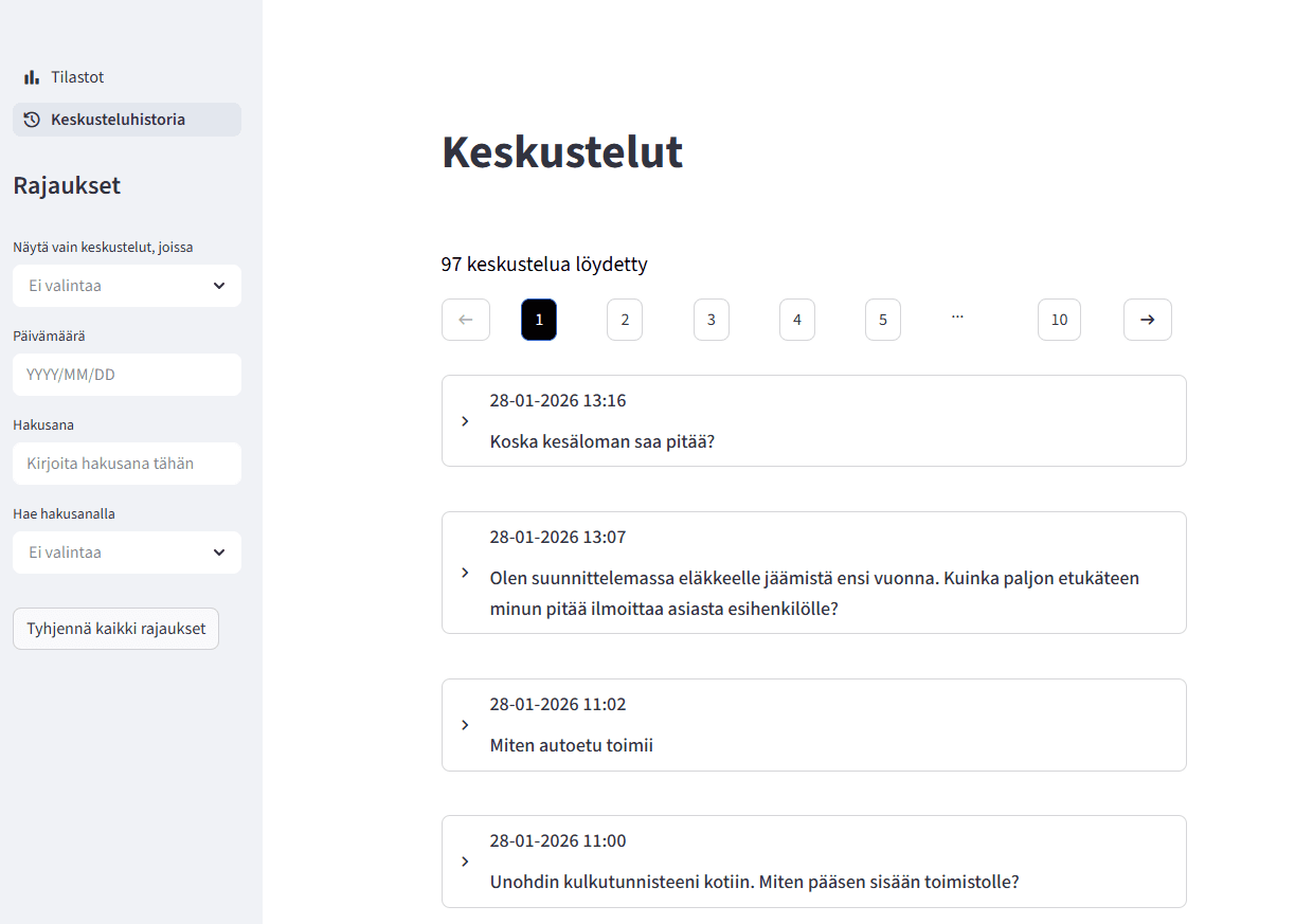 Admin panel