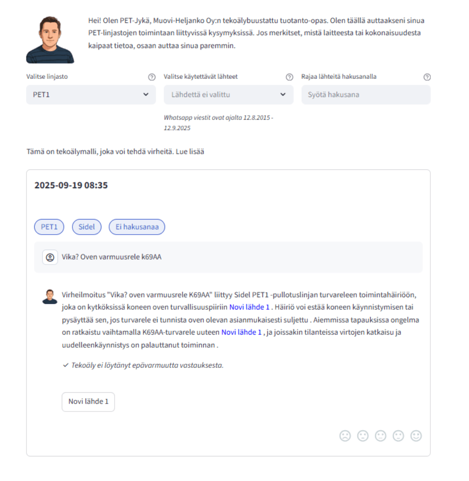 Vaiheittaiset korjausohjeet - esimerkki